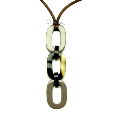 Horn & Lacquer Pendant #13051 - HORN JEWELRY